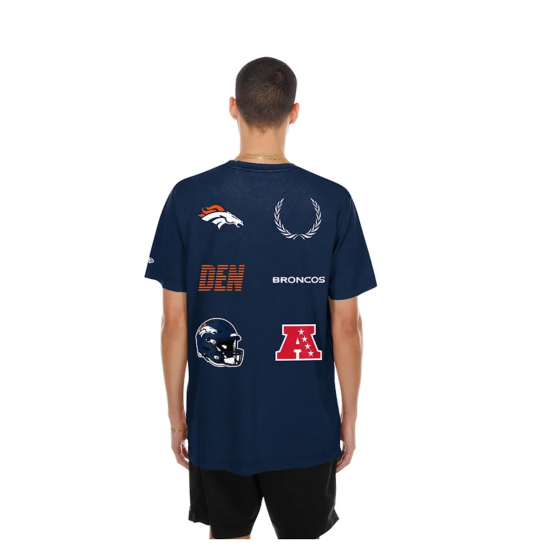 Men's New Era  Navy Denver Broncos Match T-Shirt