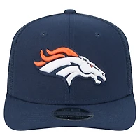 Casquette ajustable extensible à boutons-pression New Era bleu marine Denver Broncos Team Collection 9SEVENTY pour homme