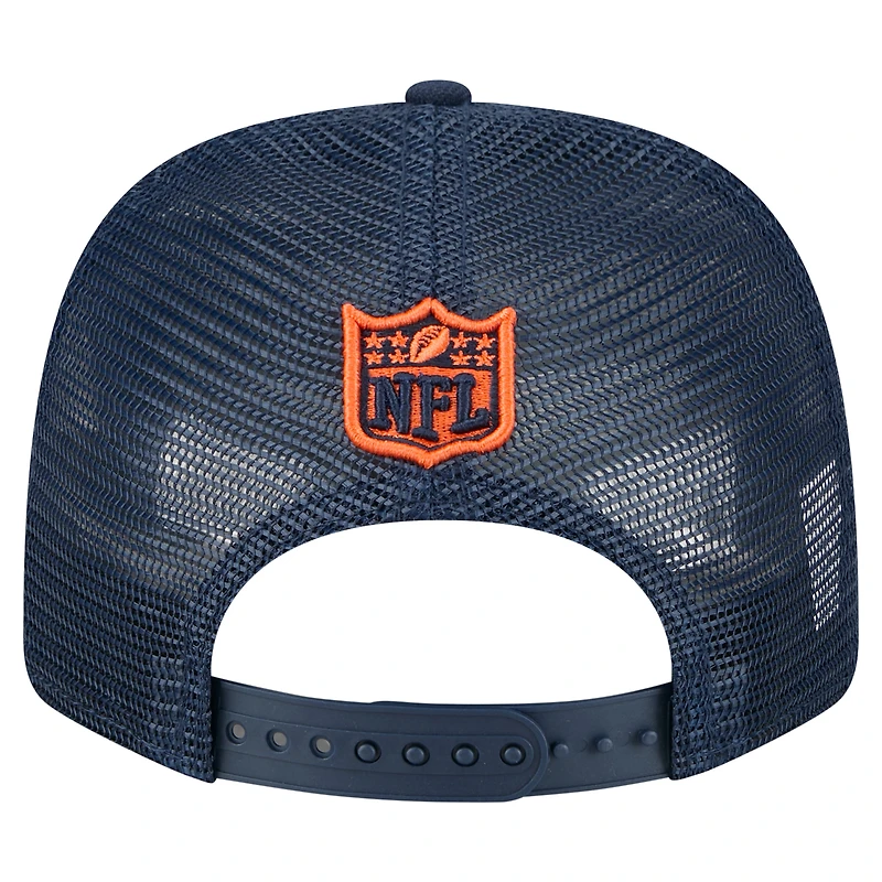 Casquette ajustable extensible à boutons-pression New Era bleu marine Denver Broncos Team Collection 9SEVENTY pour homme