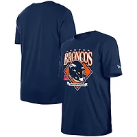 T-shirt à logo de l'équipe Denver Broncos New Era bleu marine pour homme