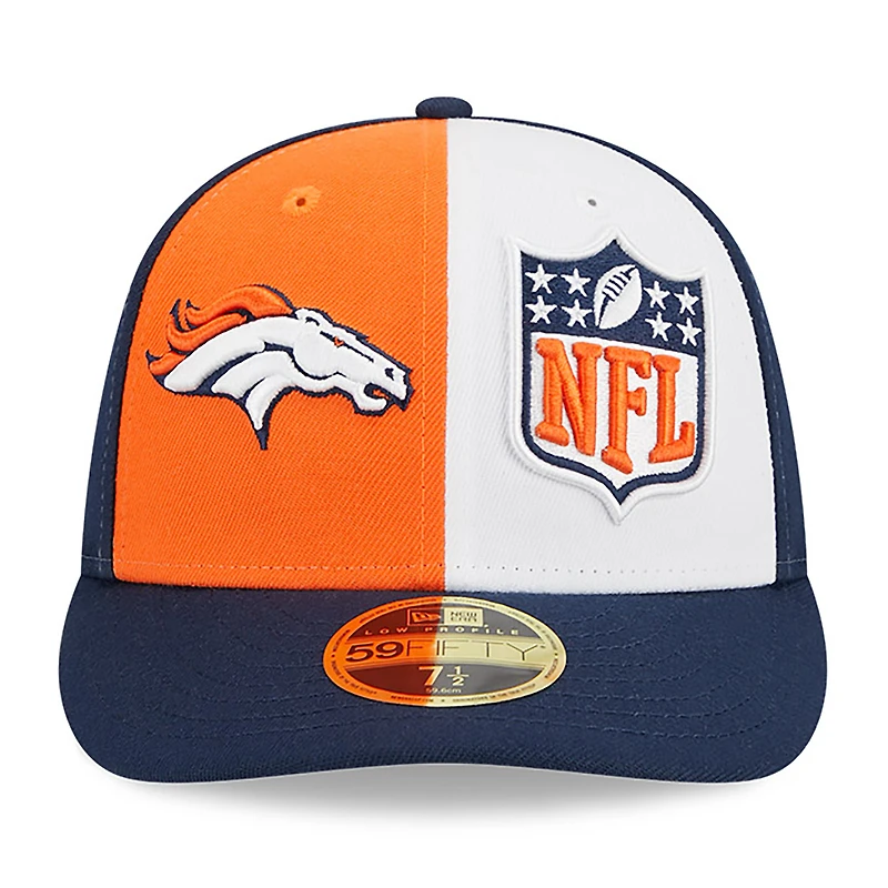 Men's New Era  Orange/Navy Denver Broncos 2023 Sideline Low Profile 59FIFTY Fitted Hat