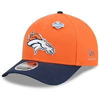 Casquette ajustable New Era orange/marine Denver Broncos 2026 NFL Draft 9FORTY M-Crown pour homme