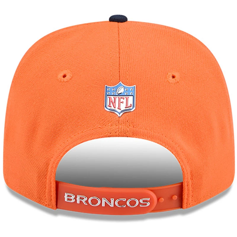 Casquette ajustable New Era orange/marine Denver Broncos 2026 NFL Draft 9SEVENTY pour homme