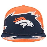Casquette ajustée New Era Break 59FIFTY orange/bleu marine des Denver Broncos pour homme