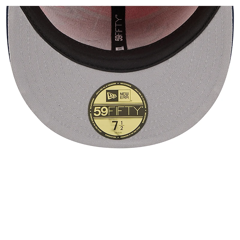 Casquette ajustée New Era Break 59FIFTY orange/bleu marine des Denver Broncos pour homme