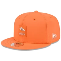 Casquette ajustée New Era orange Denver Broncos 2025 Sideline Quill Tech 59FIFTY pour homme