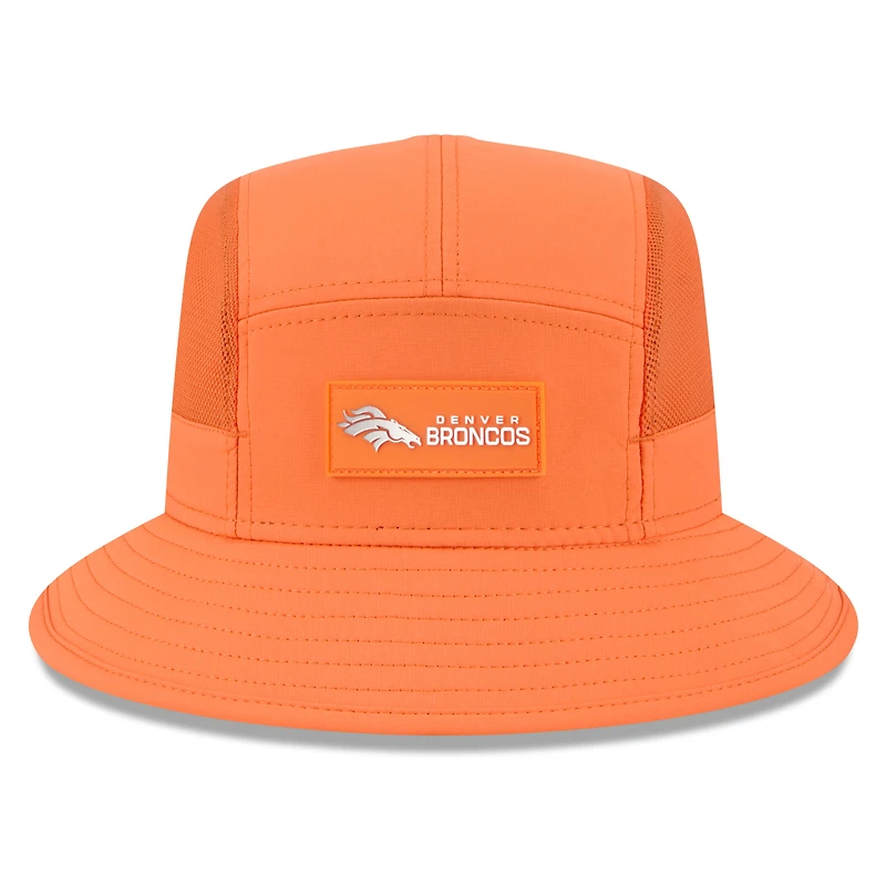 Men's New Era Orange Denver Broncos 2025 Sideline  Bucket Hat
