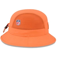 Bob orange New Era pour homme Denver Broncos 2025 Sideline