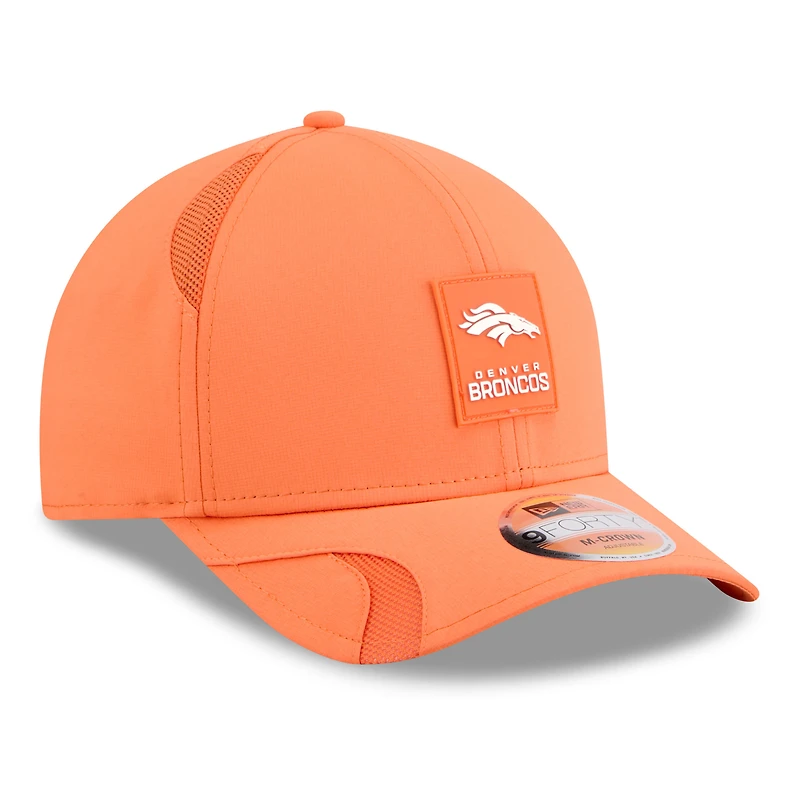 Casquette ajustable M-Crown 9FORTY orange Denver Broncos 2025 pour homme New Era
