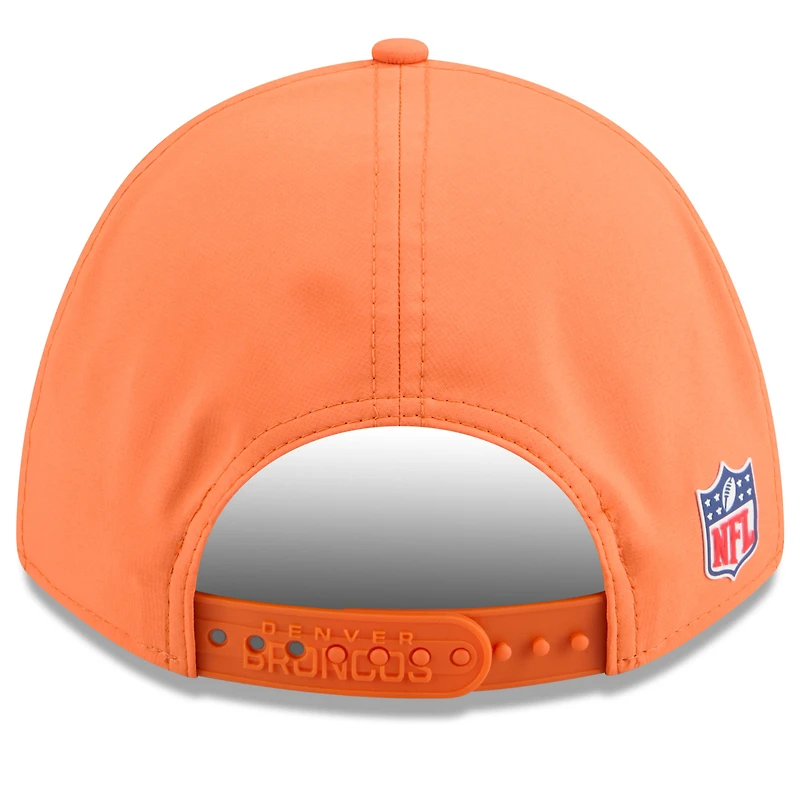 Casquette ajustable M-Crown 9FORTY orange Denver Broncos 2025 pour homme New Era