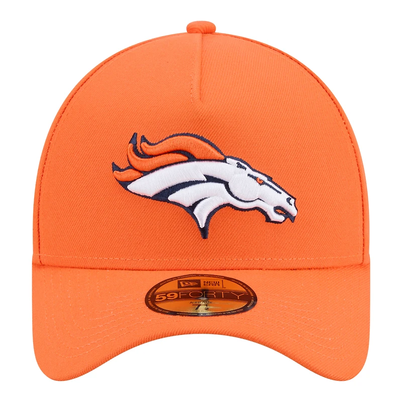 Casquette ajustable New Era orange Denver Broncos A-Frame 59FORTY pour homme
