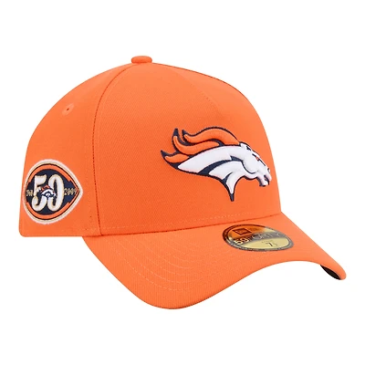 Men's New Era  Orange Denver Broncos A-Frame 59FORTY Adjustable Hat