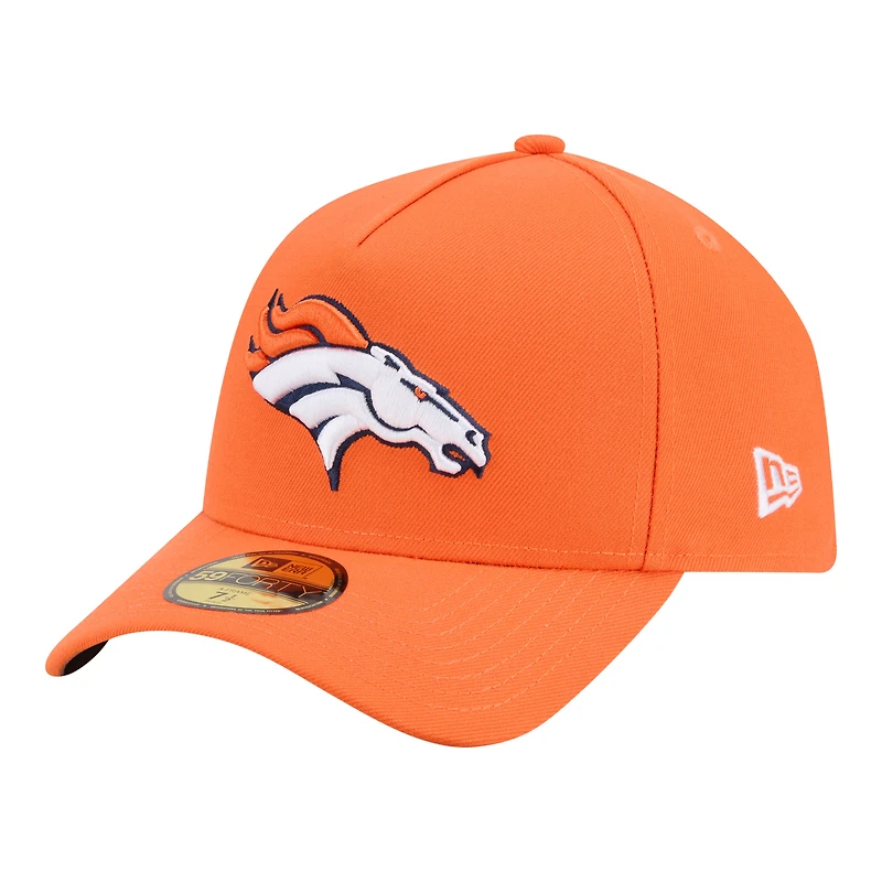 Casquette ajustée New Era A-Frame 59FORTY orange Denver Broncos pour homme