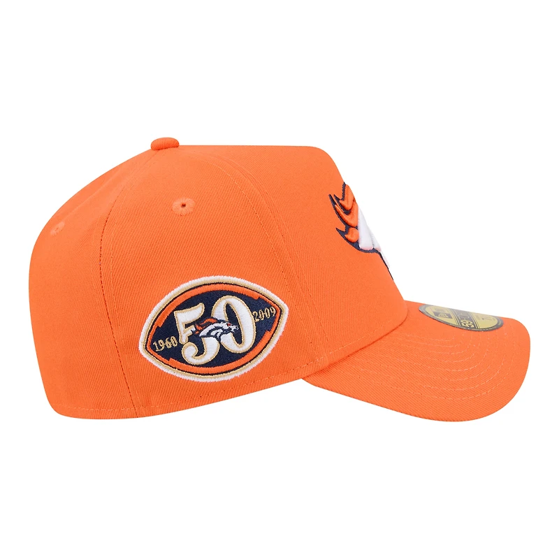 Casquette ajustée New Era A-Frame 59FORTY orange Denver Broncos pour homme