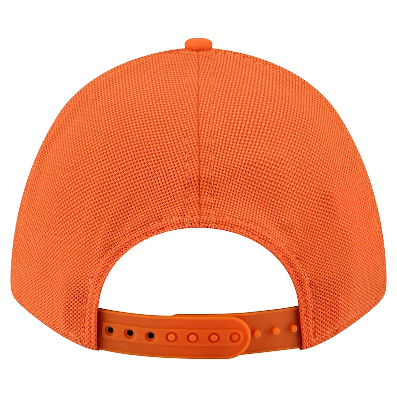 Men's New Era  Orange Denver Broncos Floral 9FORTY M-Crown Trucker Adjustable Hat