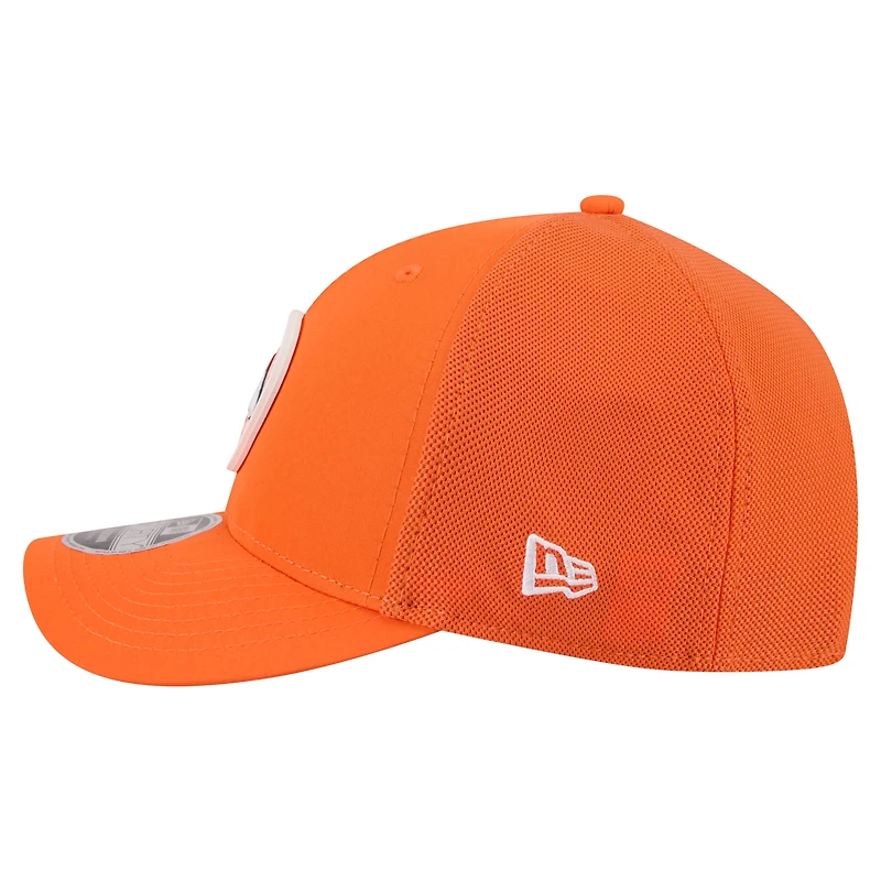 Men's New Era  Orange Denver Broncos Floral 9FORTY M-Crown Trucker Adjustable Hat