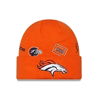 Men's New Era Orange Denver Broncos Identity Cuffed Knit - Hat