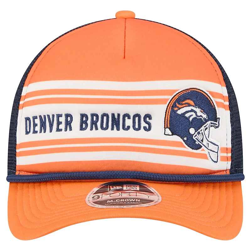 Casquette ajustable A-Frame 9FORTY orange New Era pour homme des Broncos de Denver