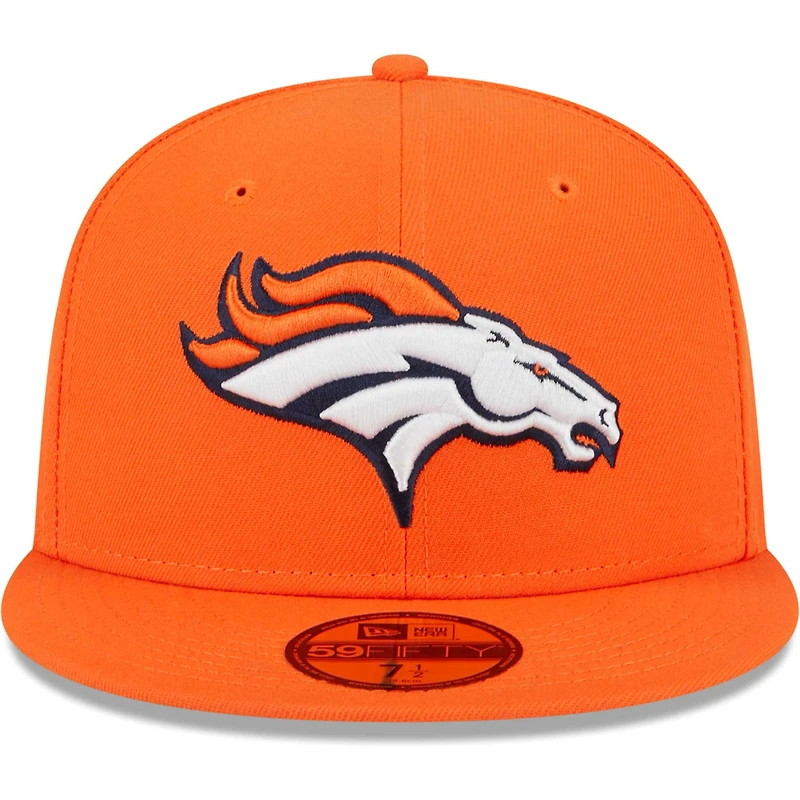 Casquette ajustée 59FIFTY principale orange des Denver Broncos New Era pour hommes