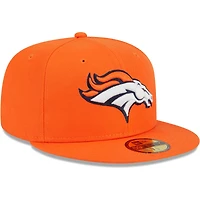 Casquette ajustée 59FIFTY principale orange des Denver Broncos New Era pour hommes