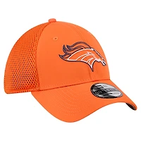 Casquette 39THIRTY Flex orange des Denver Broncos pour homme de New Era