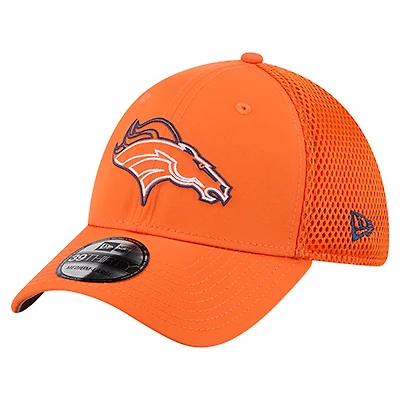 Casquette 39THIRTY Flex orange des Denver Broncos pour homme de New Era