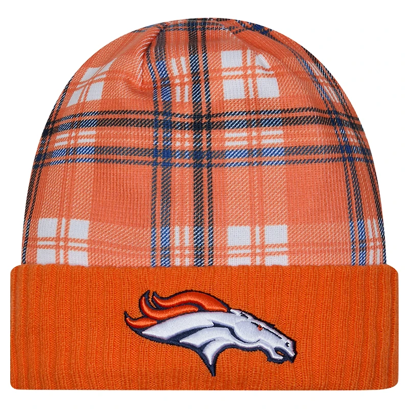 Men's New Era  Orange Denver Broncos Sideline Statement Cuffed Knit Hat