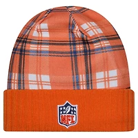 Men's New Era  Orange Denver Broncos Sideline Statement Cuffed Knit Hat