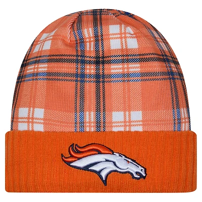 Men's New Era  Orange Denver Broncos Sideline Statement Cuffed Knit Hat