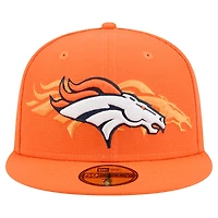 Casquette ajustée Tri-Hit 59FIFTY orange des Broncos de Denver pour homme New Era