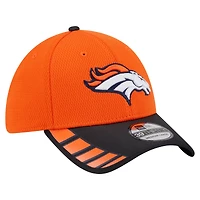 Casquette New Era orange Denver Broncos Visor Hit 39THIRTY Flex pour homme