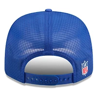 Casquette ajustable New Era Royal Denver Broncos 2025 Sideline Throwback 9SEVENTY Trucker pour homme