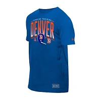 Men's New Era  Royal Denver Broncos Combine Authentic Training Throwback T-Shirt