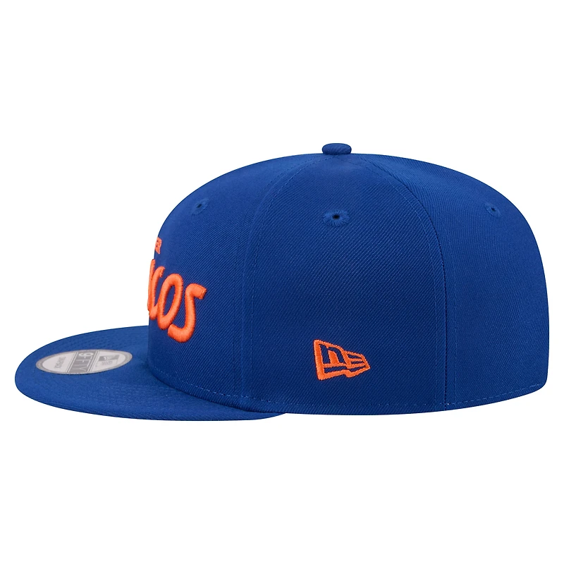 Casquette snapback New Era Royal Denver Broncos Core Team Script 9FIFTY pour homme