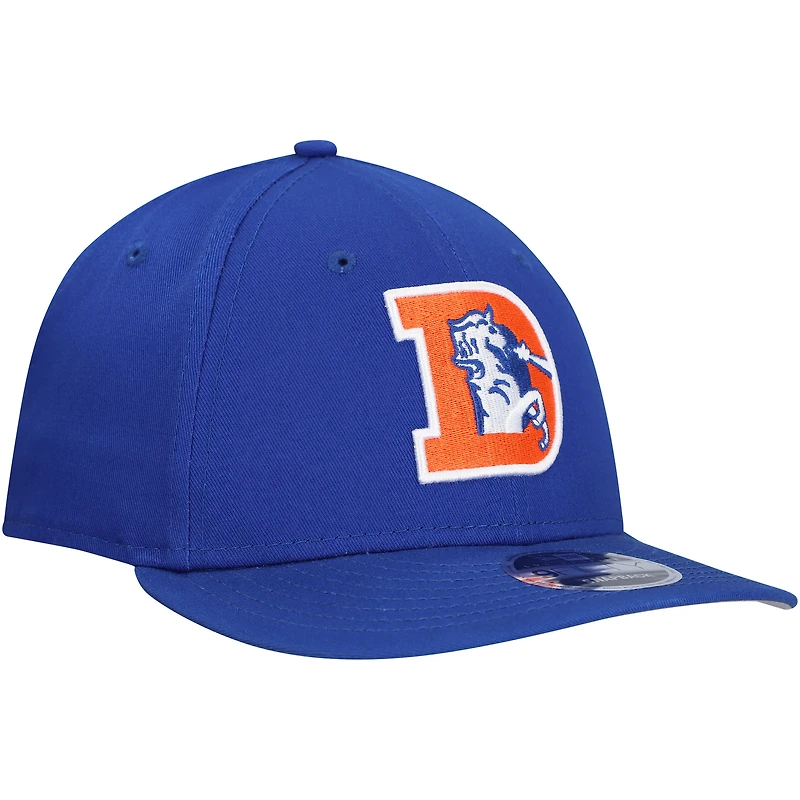 Casquette à visière plate 9FIFTY à profil bas pour homme New Era Royal Denver Broncos