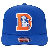 Casquette camionneur extensible 9SEVENTY des Broncos de Denver Royal New Era pour homme