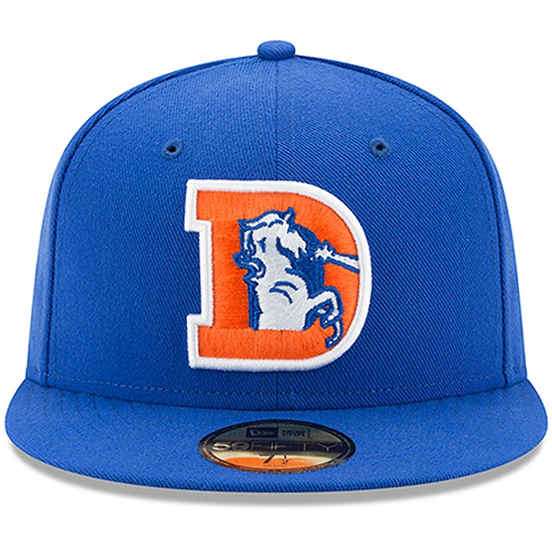 Casquette ajustée 59FIFTY Royal Denver Broncos Omaha pour homme de New Era