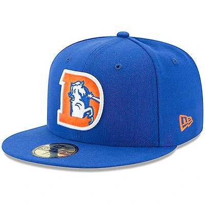 Casquette ajustée 59FIFTY Royal Denver Broncos Omaha pour homme de New Era