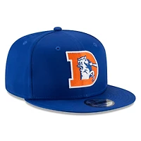 New Era Royal Denver Broncos Throwback 9FIFTY Snapback ajustable pour homme
