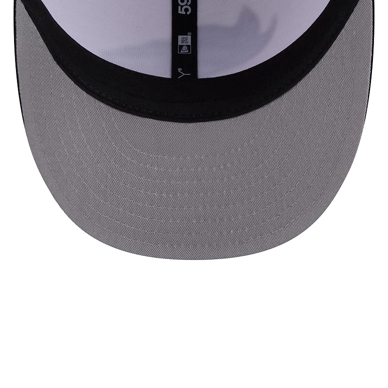 Casquette ajustée New Era 59FIFTY blanche et noire pour homme, Denver Broncos, draft NFL 2026