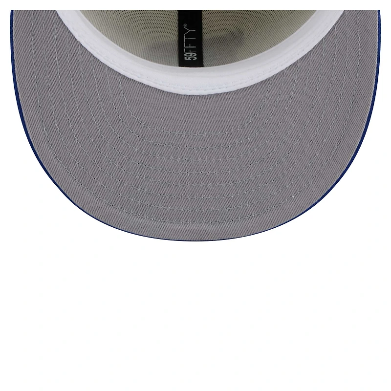 Casquette ajustée New Era 59FIFTY pour homme, blanc/bleu royal, Denver Broncos
