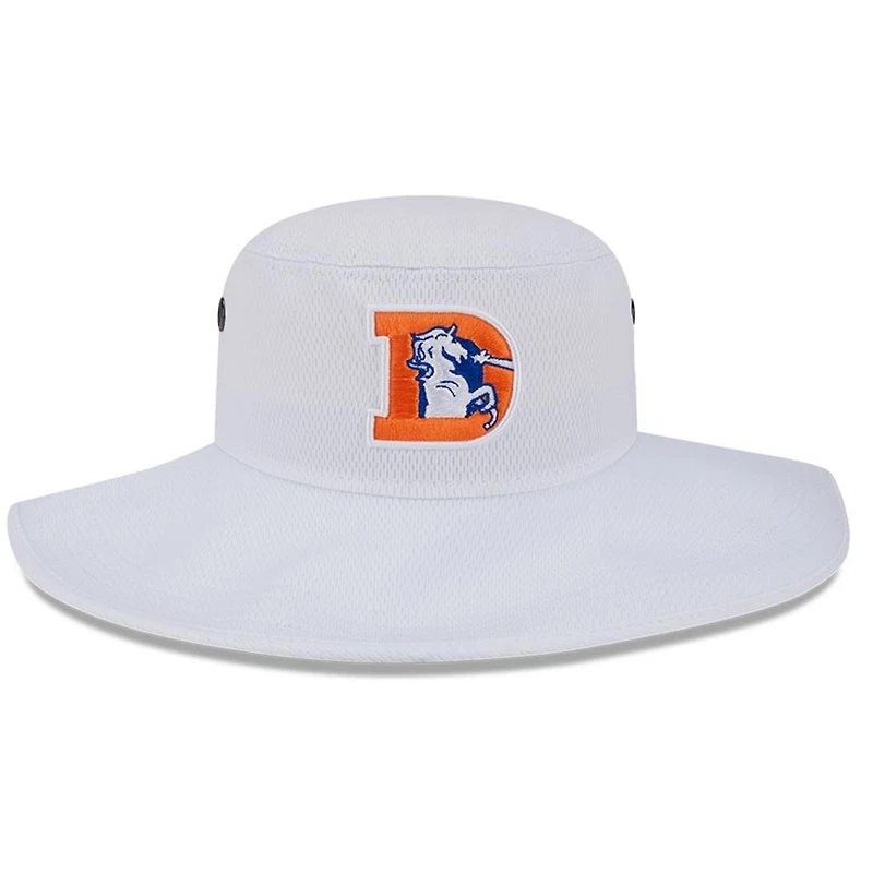 Chapeau bob Panama New Era Denver Broncos 2023 NFL Training Camp Throwback pour homme, blanc