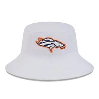 Men's New Era White Denver Broncos 2024 NFL Training Camp Stretch Bucket Hat
