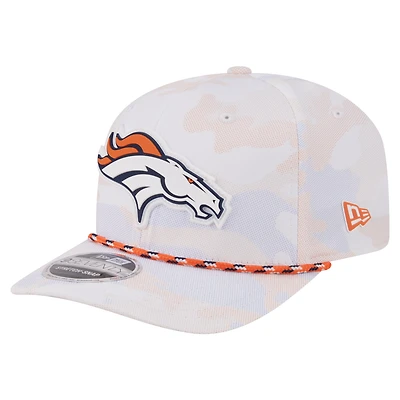 Men's New Era White Denver Broncos Camo Rope 9SEVENTY Adjustable Hat