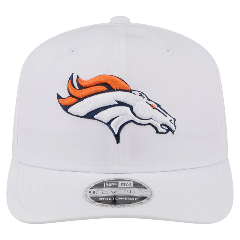 Casquette ajustable New Era blanche Denver Broncos pour homme, modèle 9SEVENTY.