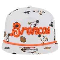 Casquette snapback New Era blanche pour homme, modèle 19TWENTY, aux couleurs des Denver Broncos.