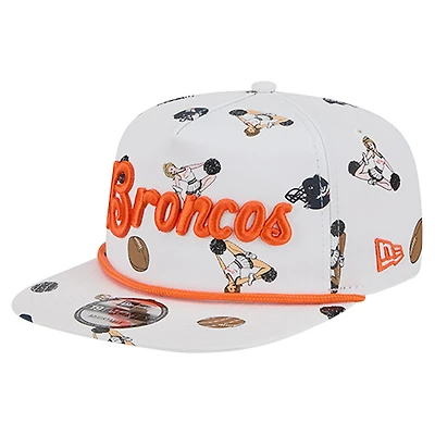 Men's New Era  White Denver Broncos Team Cheer 19TWENTY Snapback Hat
