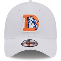 Casquette flexible 39THIRTY Throwback des Denver Broncos New Era pour hommes, blanche