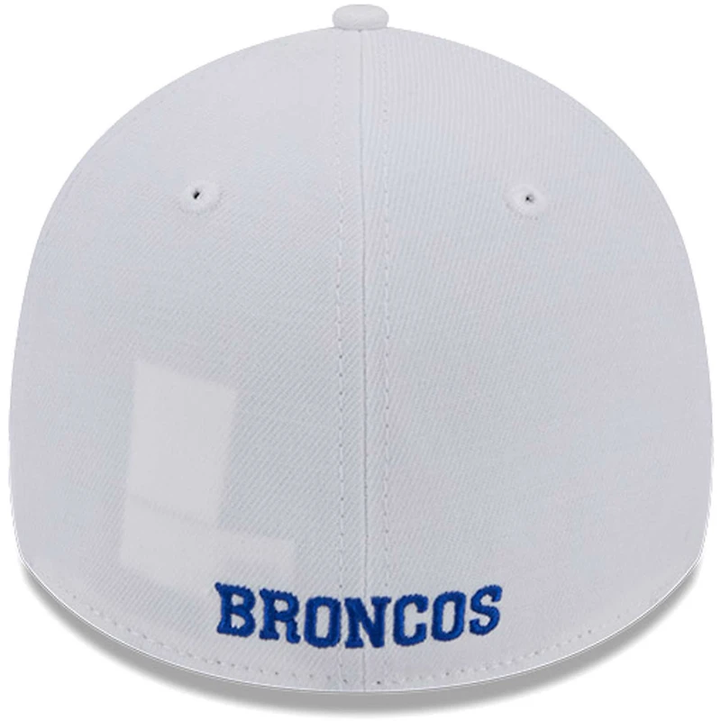 Casquette flexible 39THIRTY Throwback des Denver Broncos New Era pour hommes, blanche