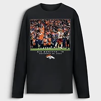 Men's Nik Bonitto Black Denver Broncos NFL Flash Features Week 13 Long Sleeve T-Shirt